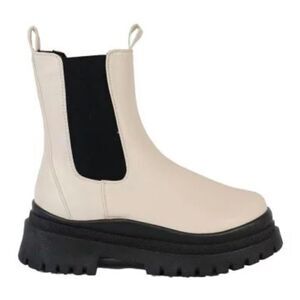 Yoki Womens Arko Flat Heel Chelsea Boots 8 pinkish beige